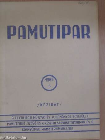 Pamutipar 1965/6.