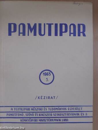 Pamutipar 1965/3.