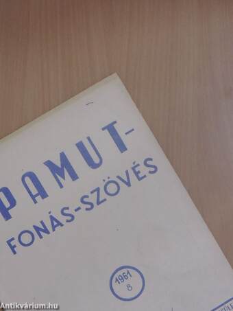 Pamut-Fonás-Szövés 1961/8.