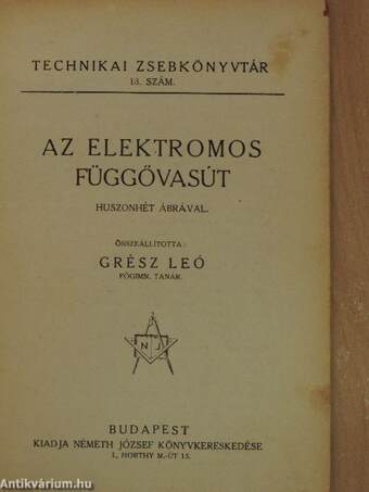 Az elektromos függővasút