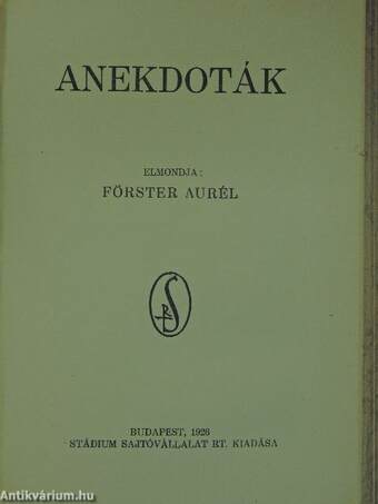 Anekdoták I-II.