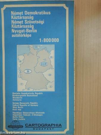 Német Demokratikus Köztársaság, Német Szövetségi Köztársaság, Nyugat-Berlin autótérképe (térkép)