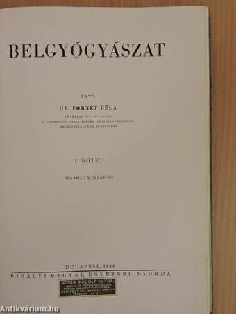 Belgyógyászat I-II.