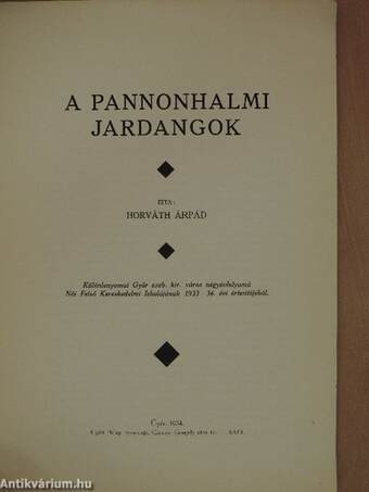 A pannonhalmi jardangok