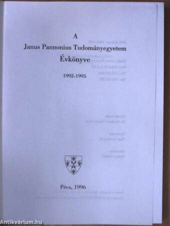 A Janus Pannonius Tudományegyetem évkönyve 1992-1995