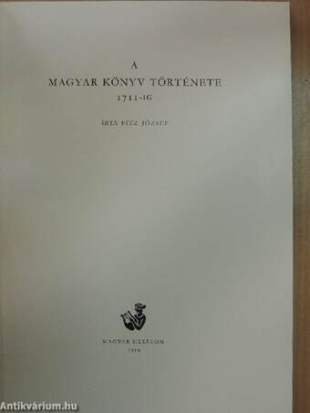 A magyar könyv története 1711-ig