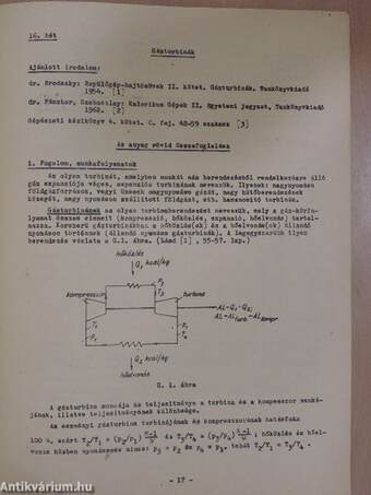 Útmutató a Gőzgépek, gőz- és gázturbinák c. tárgyból