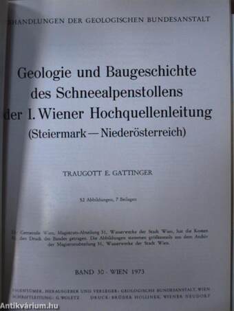 Geologie und Baugeschichte des Schneealpenstollens der I. Wiener Hochquellenleitung