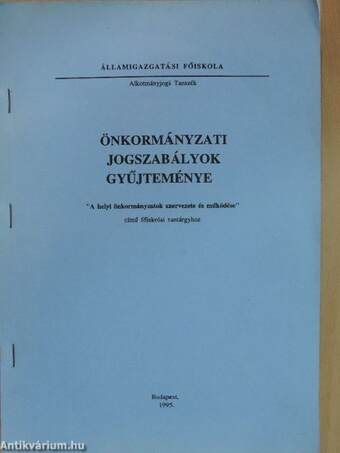 Önkormányzati jogszabályok gyűjteménye