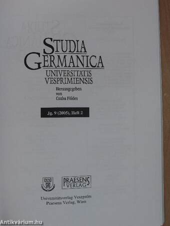 Studia Germanica Universitatis Vesprimiensis 2005/2