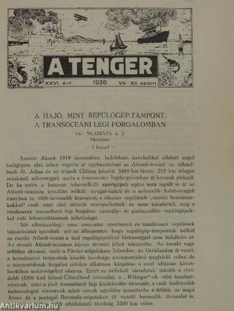 A tenger 1936. július-augusztus