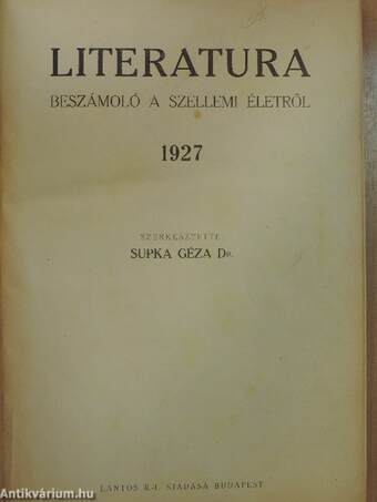 Literatura 1927. január-december