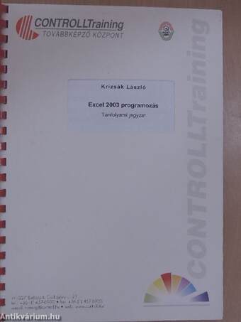 Excel 2003 programozás