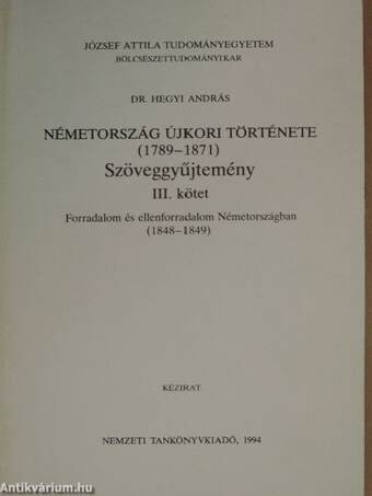 Németország újkori története 1789-1871. III.