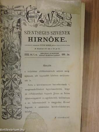 Jézus Szentséges Szivének Hirnöke 1898-1899. január-december