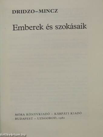 Emberek és szokásaik