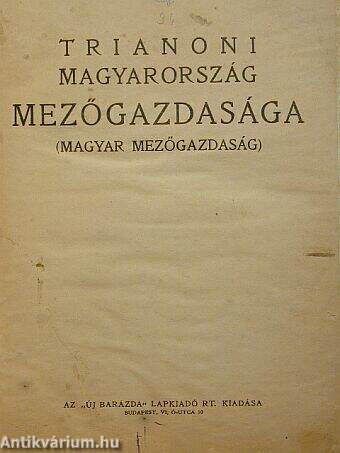 Trianoni Magyarország mezőgazdasága