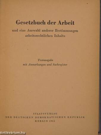 Gesetzbuch der Arbeit