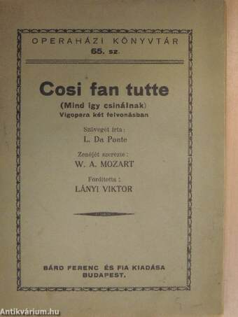 Cosi fan tutte