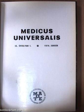 Medicus Universalis 1976/1-6./Supplementum