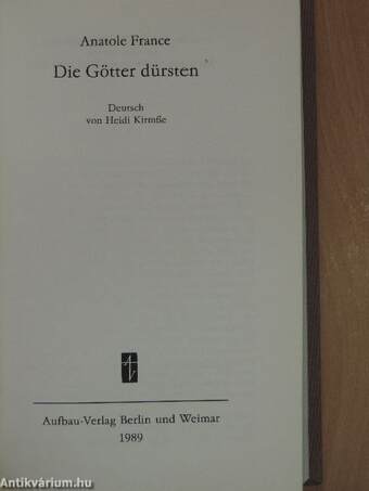 Die Götter dürsten