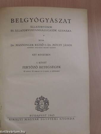 Belgyógyászat I-II.