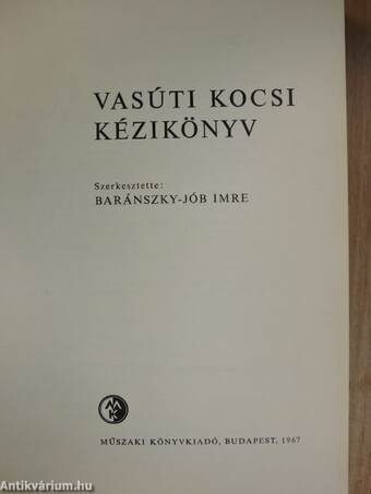 Vasúti kocsi kézikönyv