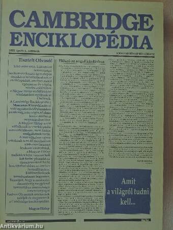 Cambridge enciklopédia 1992. április-december/Függelék + 8 tábla színes képmelléklet