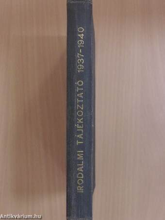 Kulcs az Irodalmi Tájékoztató válogatott magyar könyvek jegyzékéhez 1937-1940/Irodalmi tájékoztató válogatott magyar könyvek jegyzéke 1937-1940