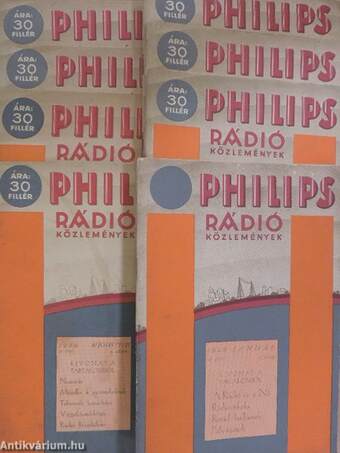 Philips rádió közlemények 1929. (nem teljes évfolyam)