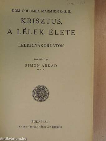 Krisztus, a lélek élete