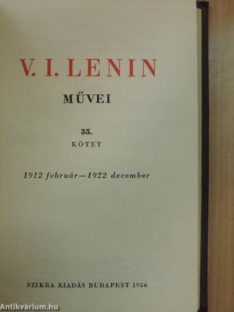 V. I. Lenin művei 35.