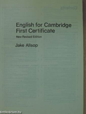 English for Cambridge First Certificate