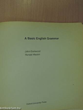 A Basic English Grammar