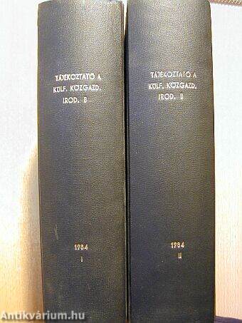 Tájékoztató a külföldi közgazdasági irodalomról 1984. I-II.