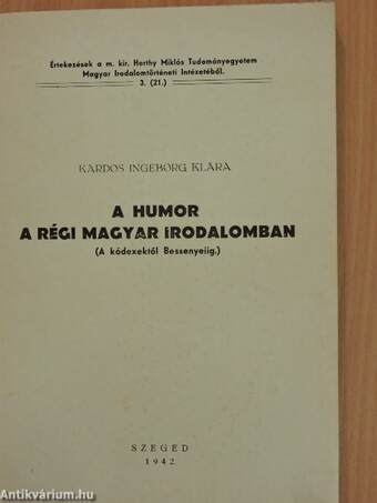 A humor a régi magyar irodalomban