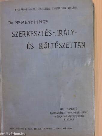 Szerkesztés-, irály- és költészettan