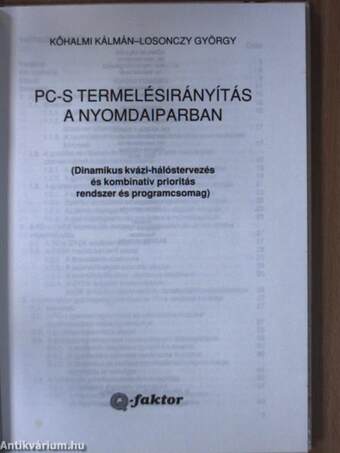 PC-s termelésirányítás a nyomdaiparban