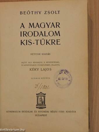 A magyar irodalom kis-tükre