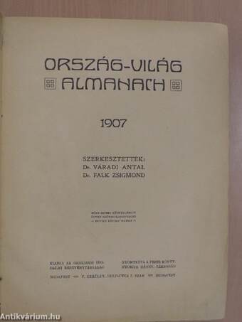 Ország-világ almanach 1907