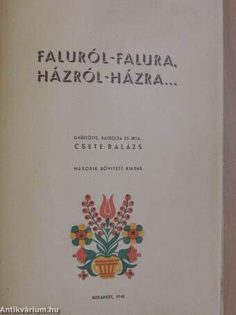 Faluról-falura, házról-házra...