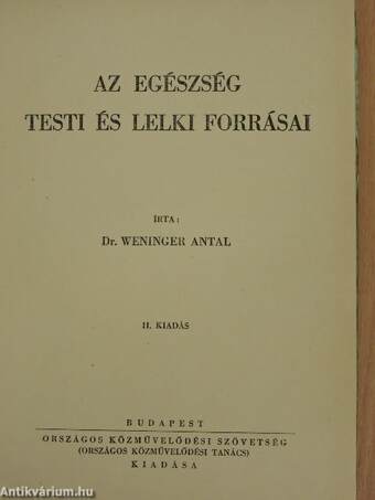 Az egészség testi és lelki forrásai