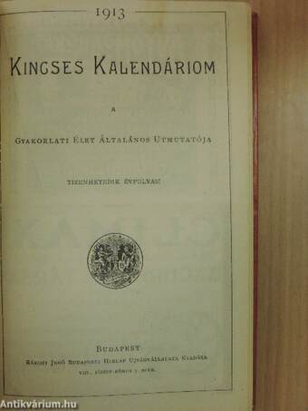 Kincses Kalendáriom 1913