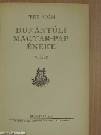 Dunántúli magyar-pap éneke