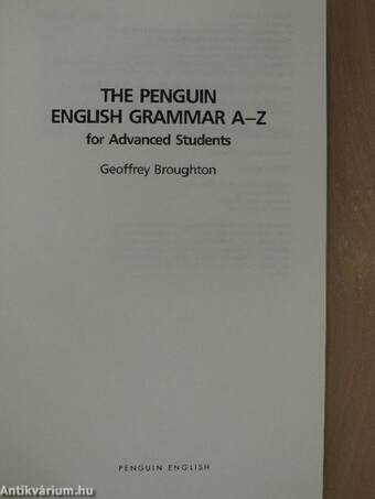 Penguin English Grammar A-Z for Advanced Students