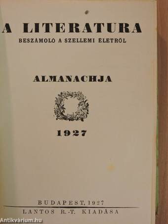 A Literatura almanachja 1927