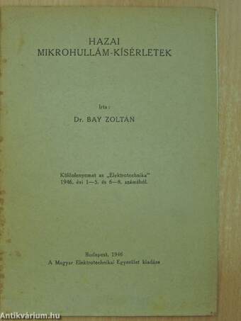 Hazai mikrohullám-kísérletek