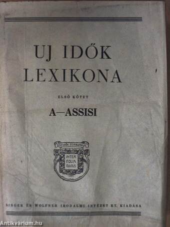 Uj idők lexikona 1. (töredék)