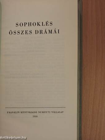 Sophoklés összes drámái