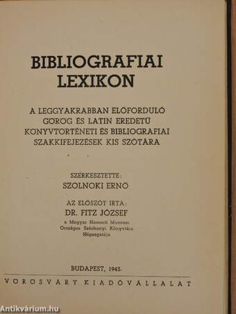 Bibliografiai Lexikon
